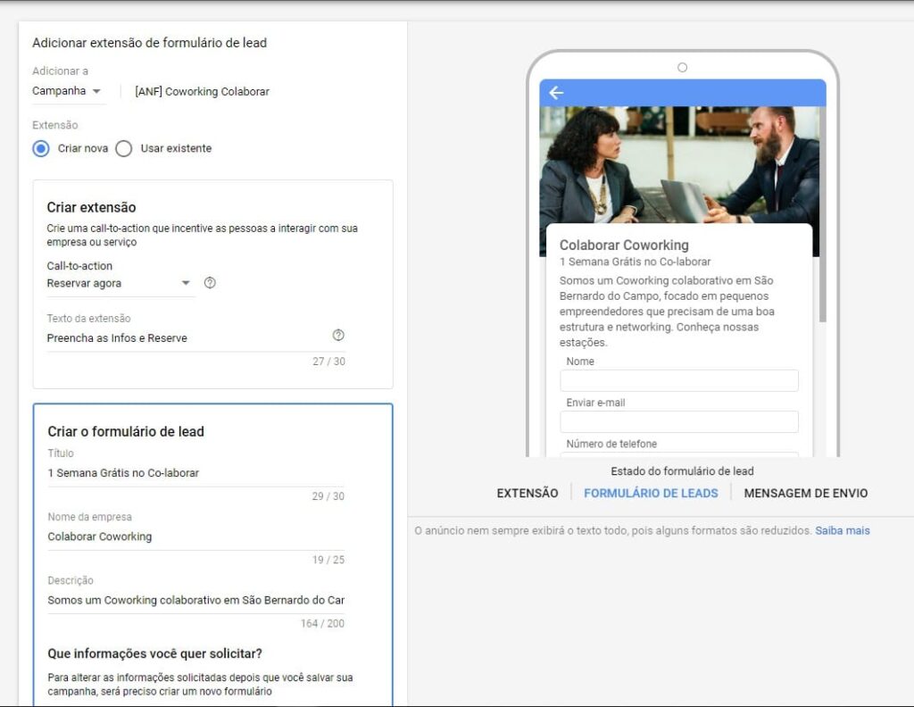 confira como se conectar com os seus clientes de maneira rápida utilizando as novas extensões de formulário do Google Ads